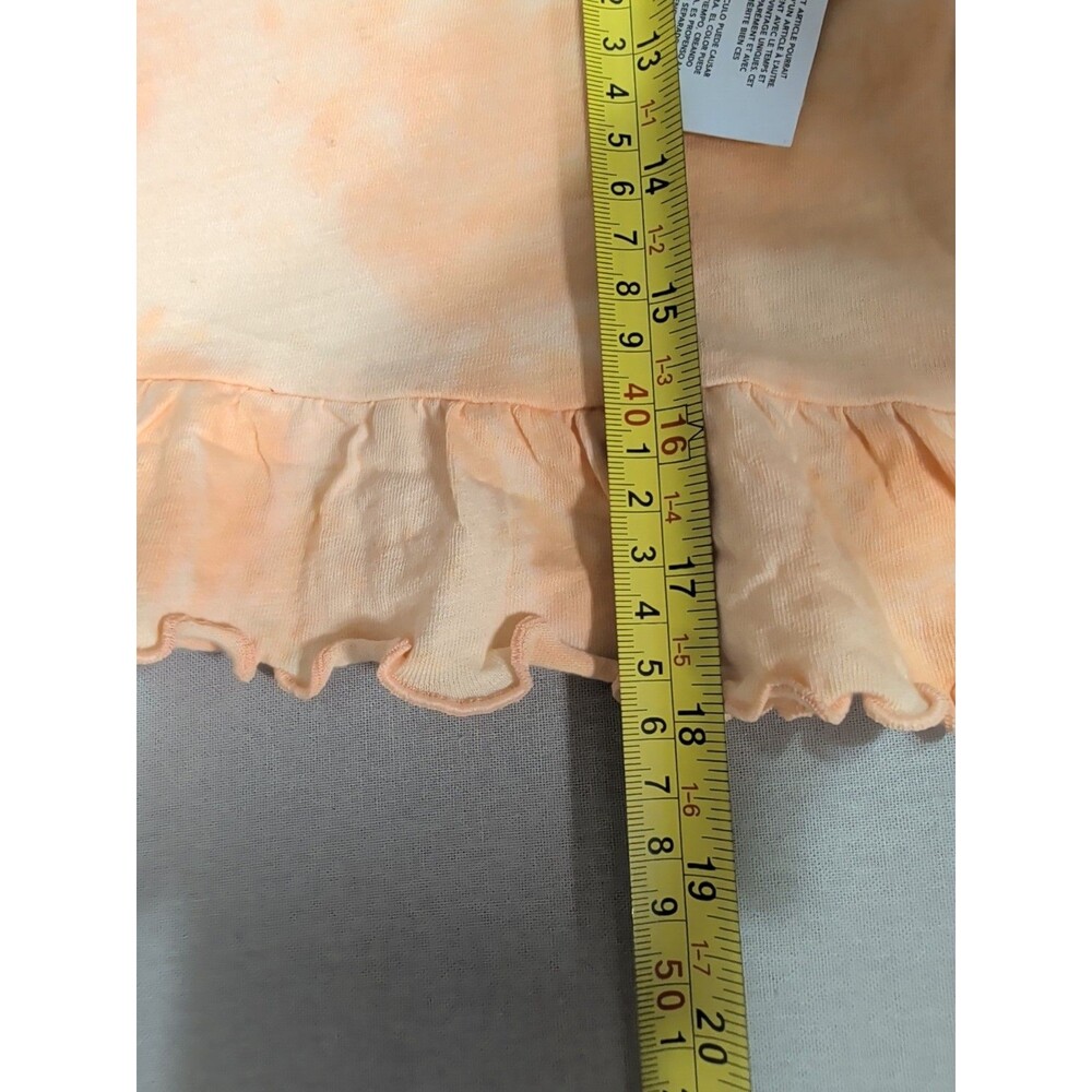 ❤️American Eagle Womens Small Peach Tie Dye Ruffle Hem Cropped Tank Top NWT❤️ - Picture 9 of 9